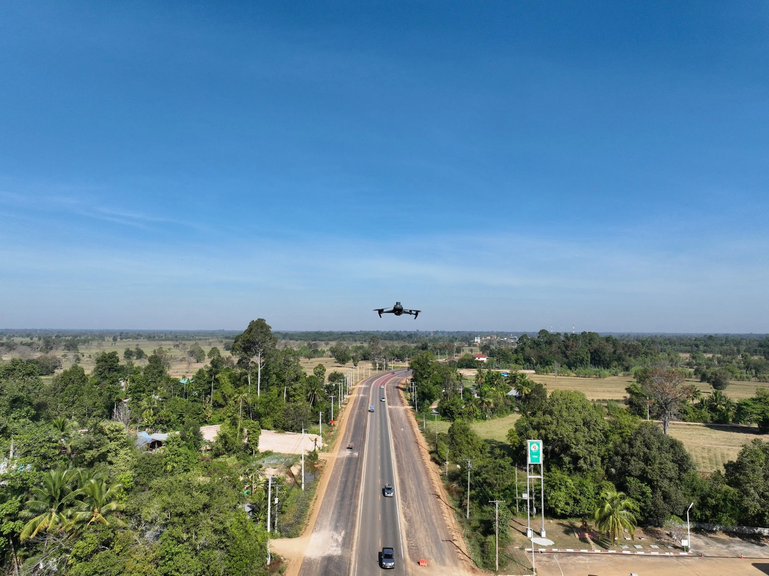 Nila drone surveying a road in Thailand