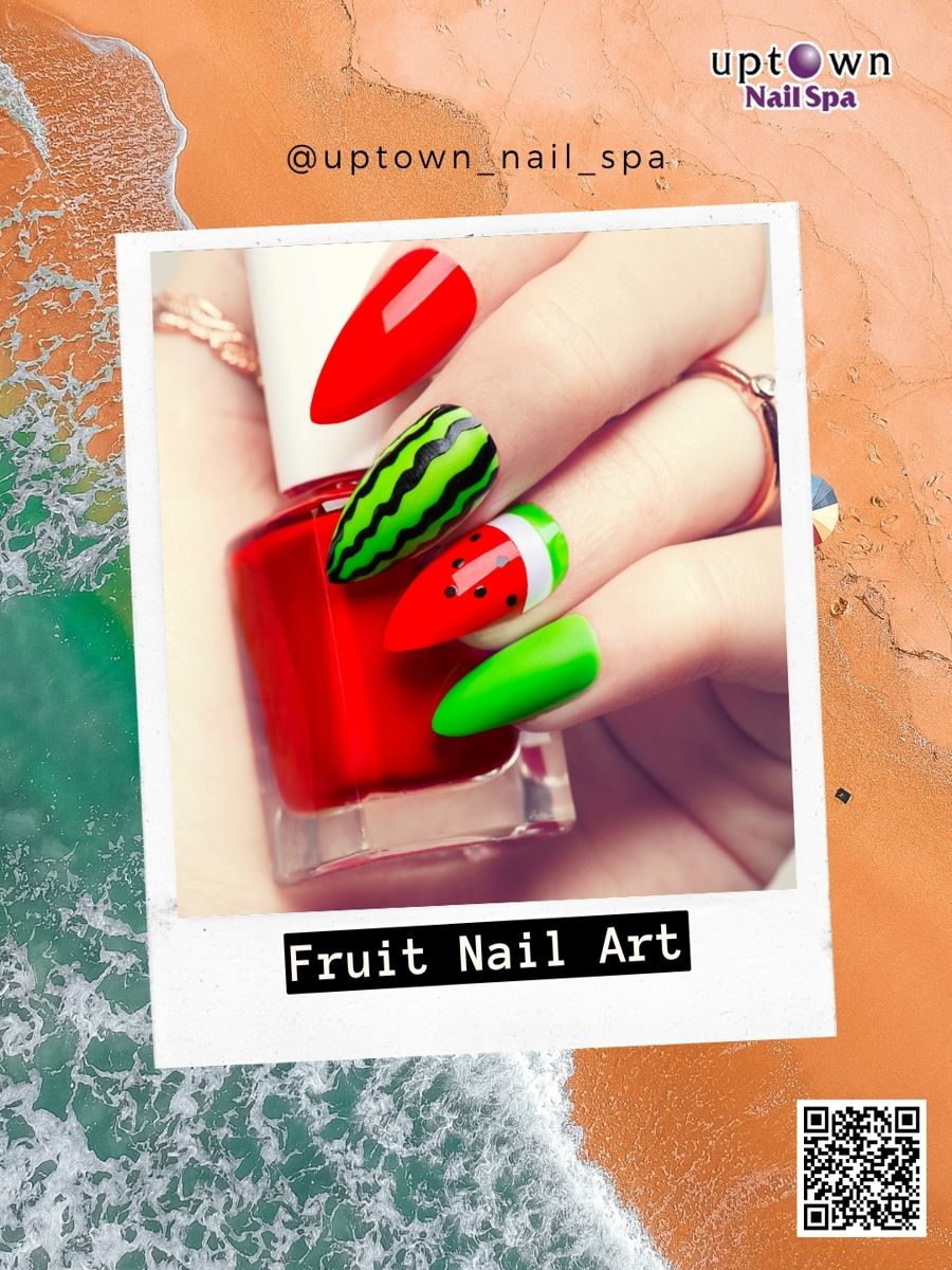 Uptown Nail Spa — fruit nail art design