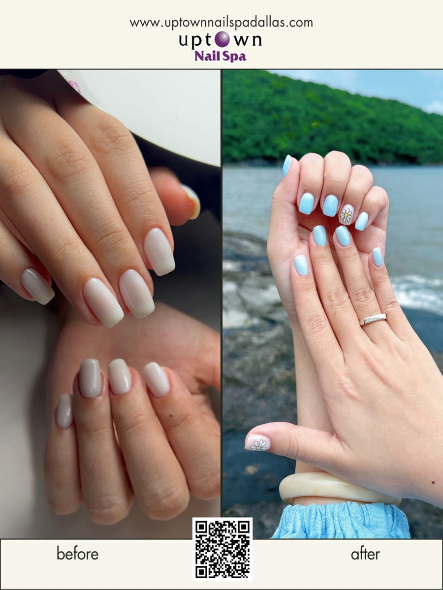 Uptown Nail Spa — before and after nail transformation